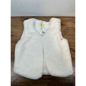 Epic‎ Threads Girls White Faux Fur Vest Size 3T NWT